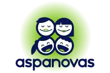 Logotipo de la Asociación Aspanovas - Colaborador de Gabon Kontua - Cuento de Navidad